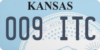 KS license plate 009ITC