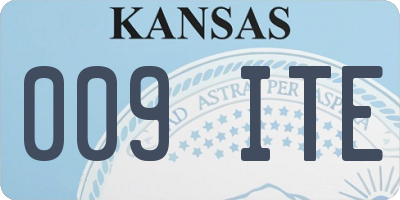 KS license plate 009ITE