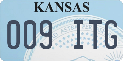 KS license plate 009ITG