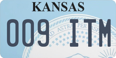 KS license plate 009ITM