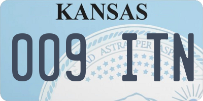 KS license plate 009ITN
