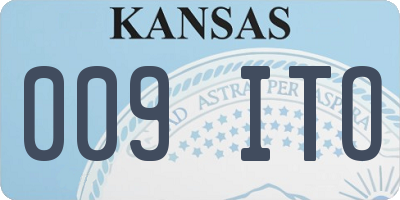 KS license plate 009ITO
