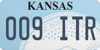 KS license plate 009ITR