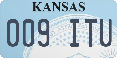 KS license plate 009ITU
