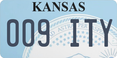 KS license plate 009ITY