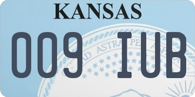 KS license plate 009IUB