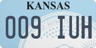 KS license plate 009IUH