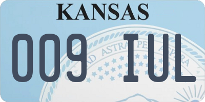 KS license plate 009IUL