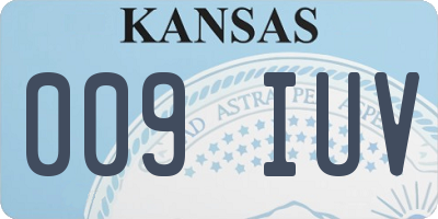 KS license plate 009IUV