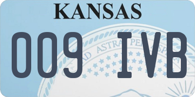 KS license plate 009IVB