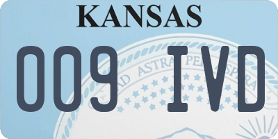 KS license plate 009IVD