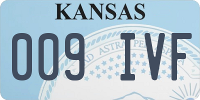 KS license plate 009IVF