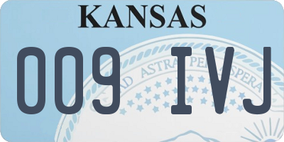 KS license plate 009IVJ