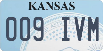 KS license plate 009IVM