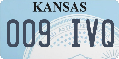 KS license plate 009IVQ