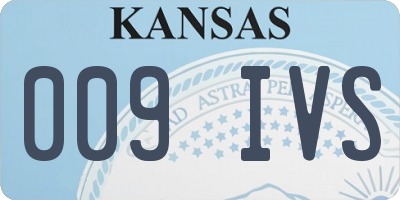 KS license plate 009IVS
