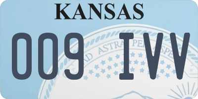 KS license plate 009IVV