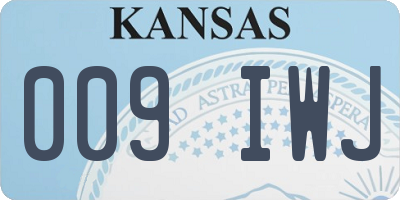 KS license plate 009IWJ