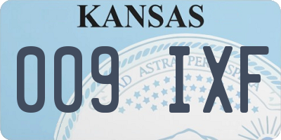 KS license plate 009IXF