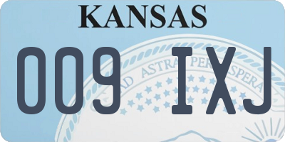 KS license plate 009IXJ