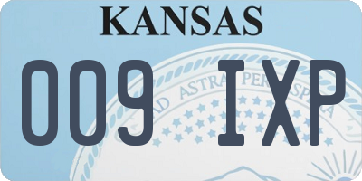 KS license plate 009IXP