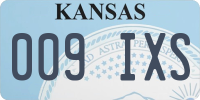 KS license plate 009IXS
