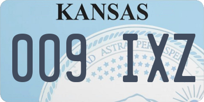 KS license plate 009IXZ