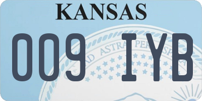 KS license plate 009IYB
