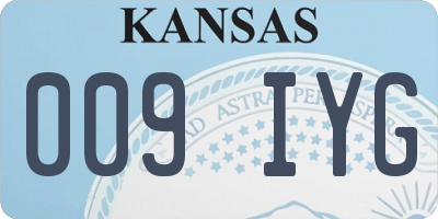 KS license plate 009IYG
