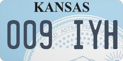KS license plate 009IYH