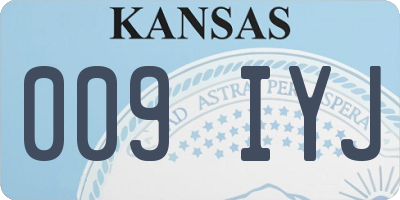 KS license plate 009IYJ