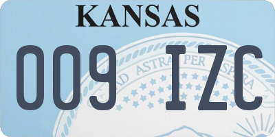 KS license plate 009IZC