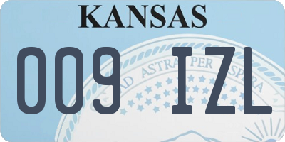 KS license plate 009IZL