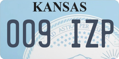 KS license plate 009IZP