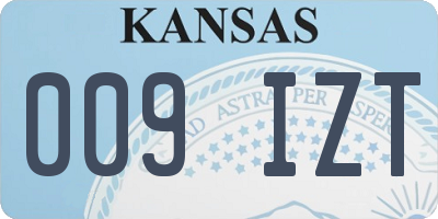 KS license plate 009IZT