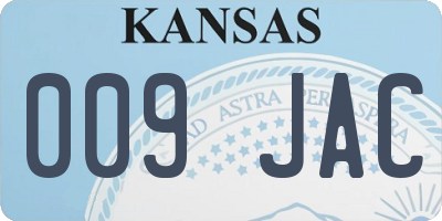 KS license plate 009JAC