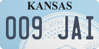 KS license plate 009JAI