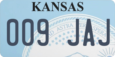 KS license plate 009JAJ