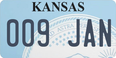 KS license plate 009JAN