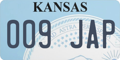 KS license plate 009JAP