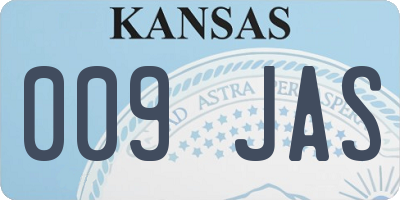 KS license plate 009JAS
