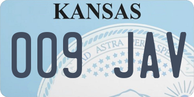 KS license plate 009JAV
