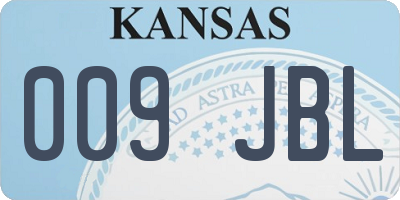 KS license plate 009JBL