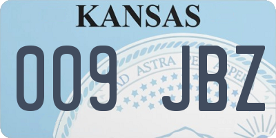 KS license plate 009JBZ