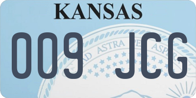 KS license plate 009JCG