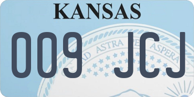 KS license plate 009JCJ