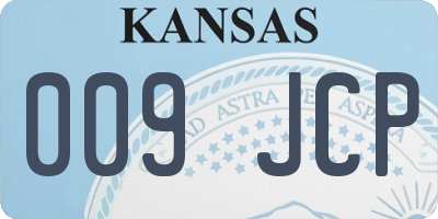 KS license plate 009JCP