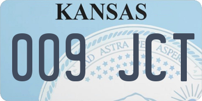 KS license plate 009JCT