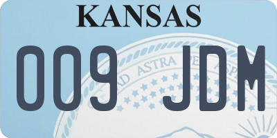 KS license plate 009JDM