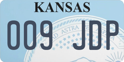 KS license plate 009JDP